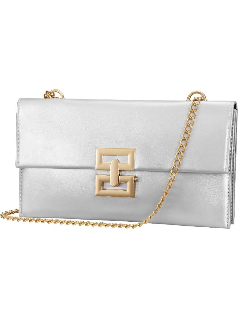 〽️Women Silver Crocodile Leather Adjustable Texture Gold Chain Hobo Shoulder Bag